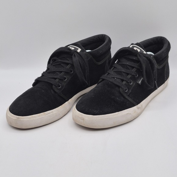 Converse All Star Shoes Mens Size 11 Black Leather Mid Top Casual Sneakers - Picture 5 of 13